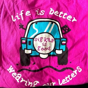 💜 Sigma Kappa Pocket Tee • “Sig Kap is Good” (Life is Good)